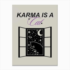 Taylor Swift Karma Is A Cat Canvas Print