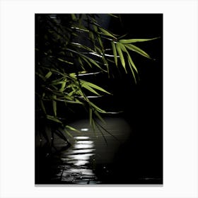 Bamboo Leaves In The Water Canvas Print