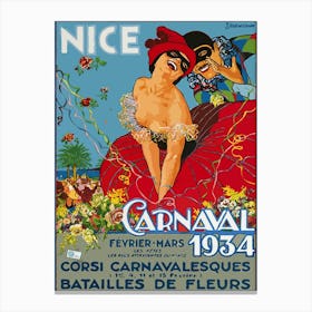 Carnival In Nice, 1934, France Canvas Print