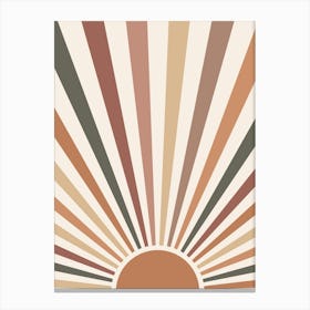 Retro Sunburst Canvas Print