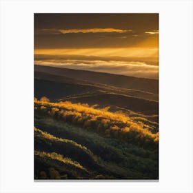 Sunrise Over The Hills Canvas Print