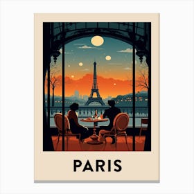 Vintage Travel Poster Paris 2 Canvas Print