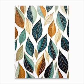 Abstract Leaves Pattern Canvas Print