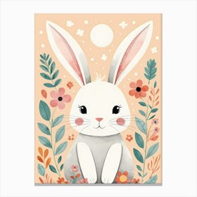 Floral Cute Baby Bunny Nursery (10) Canvas Print