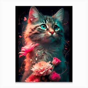 Cute cat 1 Canvas Print