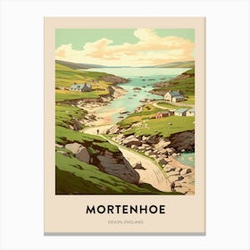 Devon Vintage Travel Poster Mortenhoe 4 Canvas Print