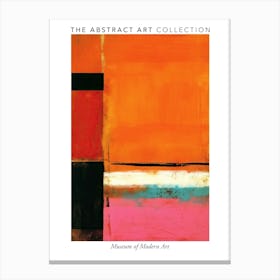 Orange And Red Abstract Painting 6 Exhibition Poster Canvas Print