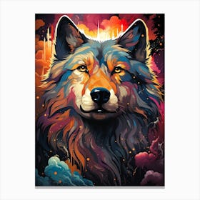 Wolf Galaxy Canvas Print