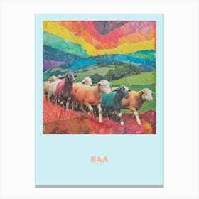 Sheep Baa Poster 8 Canvas Print