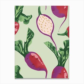 Vegetable Pattern Illustration 2 Canvas Print