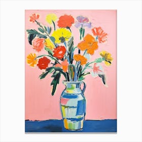 Flower Painting Fauvist Style Carnation 6 Canvas Print