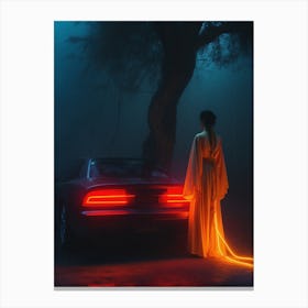The Girl In A Robe Canvas Print