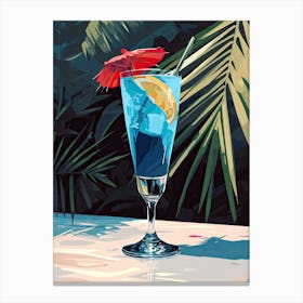 Blue Lagoon Cocktail Mid century Canvas Print