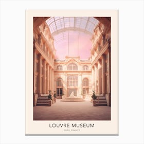 The Louvre Museum Paris France 2 Travel Poster Canvas Print