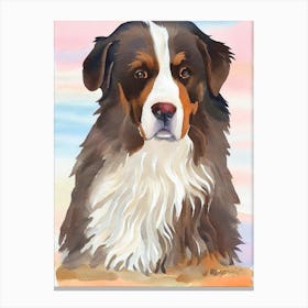 Newfoundland 2 Watercolour dog Canvas Print