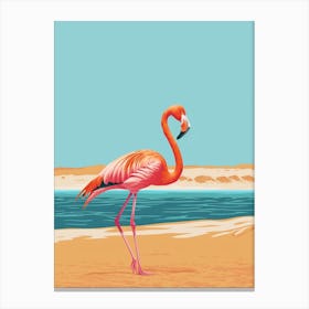 Greater Flamingo Walvis Bay Erongo Namibia Tropical Illustration 1 Canvas Print