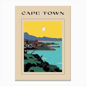 Minimal Design Style Of Cape Town, South Africa 4 Poster Canvas Print