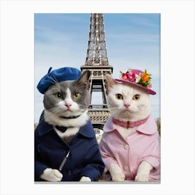 Paris Cats Canvas Print