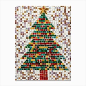 Mosaic Christmas Tree Canvas Print