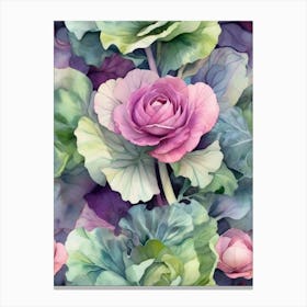 Watercolor Roses 5 Canvas Print