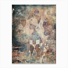 African Ethnic Tribal Illustration Art 09 Canvas Print