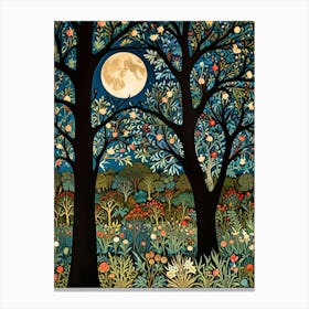 William Morris Moonlight In The Trees 10 Canvas Print