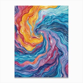 Abstract Swirl Painting 1 Canvas Print