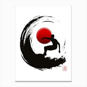 Enso Surf Japanese black Canvas Print