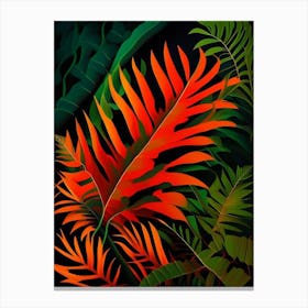 Fire Fern Vibrant Canvas Print