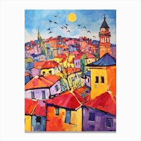 Istanbul Turkey 3 Fauvist Painting Canvas Print