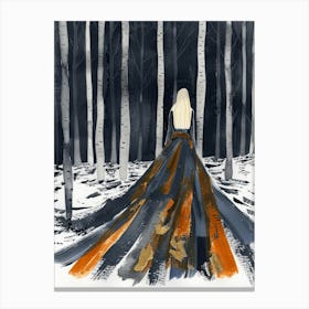 Girl In The Woods 3 Canvas Print