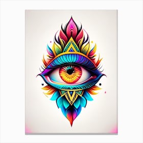 Connection, Symbol, Third Eye Tattoo 1 Canvas Print