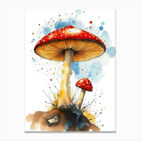 Watercolor Mushroom Canvas Print