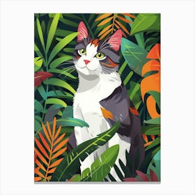 Cat In The Jungle 27 Canvas Print