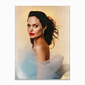 Angelina Jolie Retro Collage Movies Canvas Print