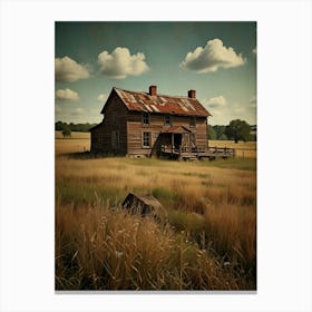 Old House In The Field Canvas Print