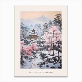 Dreamy Winter National Park Poster  Fuji Hakone Izu National Park Japan 2 Canvas Print