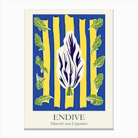 Marche Aux Legumes Endive Summer Illustration 3 Canvas Print