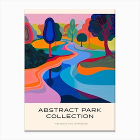 Abstract Park Collection Poster Kensington Gardens London 2 Canvas Print