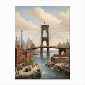 Default Manhanttan Bridge New York Brooklyn Travel Art Print 1 Canvas Print