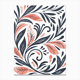 Watercolor Floral Pattern 6 Canvas Print