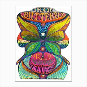 Iron Butterfly Santa Rosa Fairgrounds 1969 Concert Poster Canvas Print