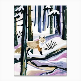 Fox In The Woods Canvas Print