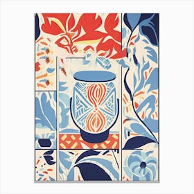 Mosaic Tiles Matisse Style Canvas Print