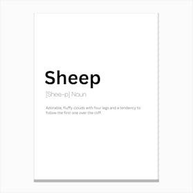 Sheep Definition Meaning Canvas Print