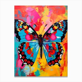 Pop Art Small Tortoiseshell Butterfly  3 Canvas Print