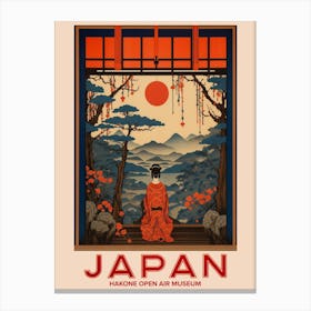 Hakone Open Air Museum, Visit Japan Vintage Travel Art 4 Canvas Print