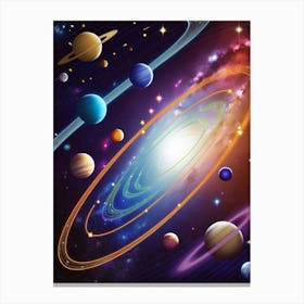 Solar System 2 Canvas Print