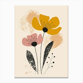 Virginia Beach Flower Market Boho Minimalist Style Canvas Print