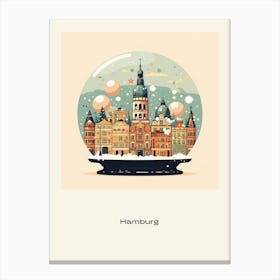 Hamburg Germany Snowglobe Poster Canvas Print